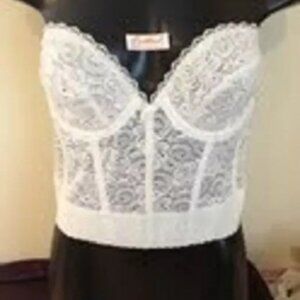 Frederick's of Hollywood ,Strapless Backless Bra 9805 Lightly Lined White C CUPS